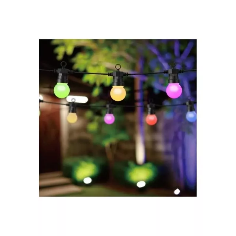 WOOX R5195 catena luminosa decorativa smart 9m RGB+CCT, Google Assistant e Amazon Alexa, IP65