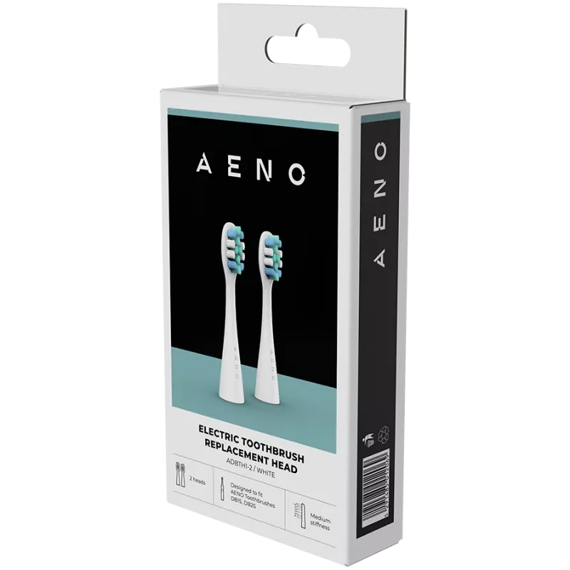 AENO testine spazzola di ricambio, Bianco, setole Dupont, 2 pezzi in set (per ADB0001S/ADB0002S)