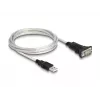 DeLOCK 63465 Adattatore da USB 2.0 Type-A a seriale RS-422/485, morsettiera a 6 pin, 1,8 m, nero/trasparente