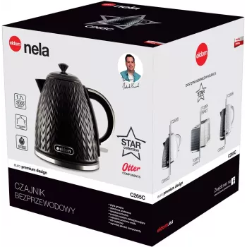 ELDOM NELA bollitore, capacità 1,7 l, potenza 2000 W, nero