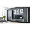 Vetrina Cama VIGO '180' 180/40/30 bianco/grigio lucido