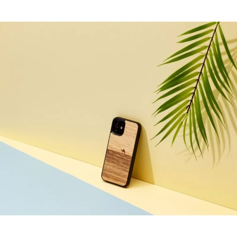 Custodia protettiva Man and Wood per iPhone 12 mini — Terra nero