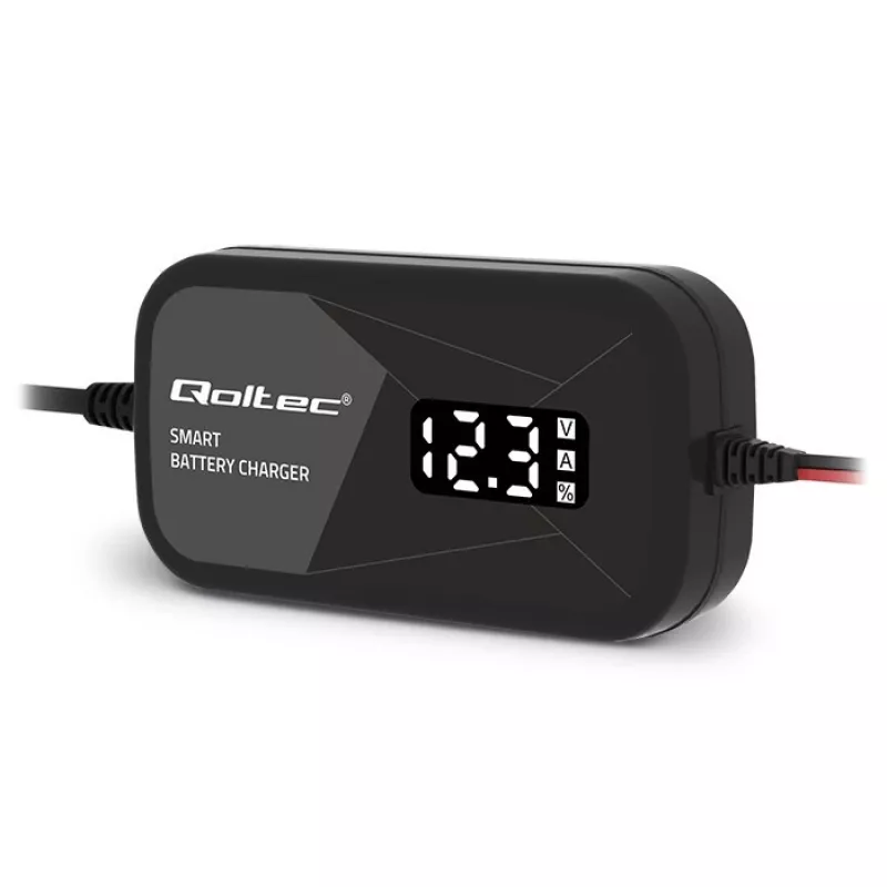 Caricabatterie QOLTEC 52492 12V 2A con controllo a microprocessore e rigenerazione celle