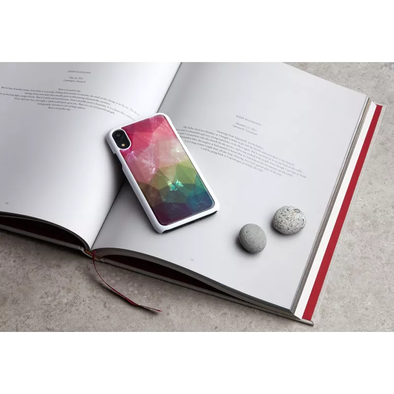 Custodia per cellulare iKins per iPhone XR – design fiori d'acqua, bianco