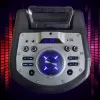 Altoparlante karaoke Bluetooth portatile MANTA SPK0803B140 140W, a batteria, MIC/USB/microSD, FM, equalizzatore, ruote
