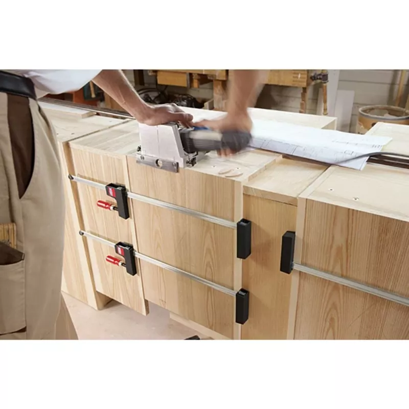 Bessey UniKlamp UK100 morsetto, lunghezza 1000 mm, sbalzo 80 mm, nero/rosso