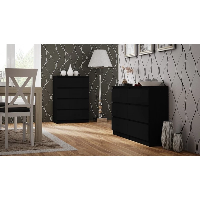Cassettiera Topeshop M4 CZERŃ nero 4 cassetti truciolare