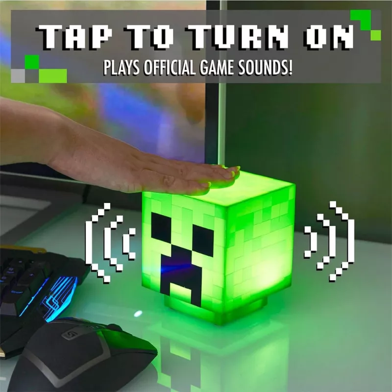 Luce design 3D Paladone Minecraft Creeper PP6595MCFV3 — lampada da tavolo/a sospensione