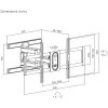 SBOX PLB-8148 staffa a muro inclinabile e orientabile per TV, 43-100 pollici, 60 kg, VESA 800x400