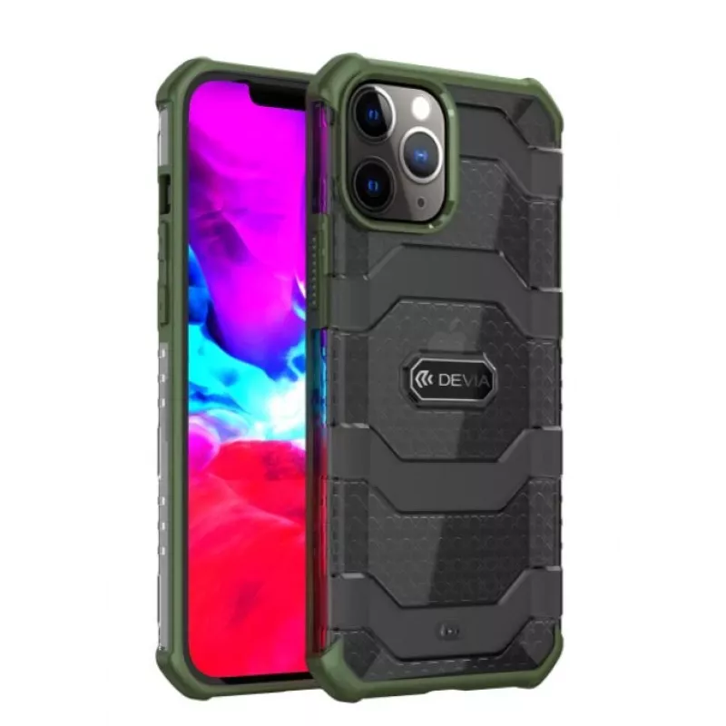 Custodia protettiva antishock Devia Vanguard per iPhone 12 mini, verde