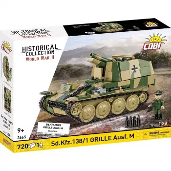 Kit di costruzione Cobi SD.KFZ.138/1 Grille, 720 pezzi, modello da esposizione