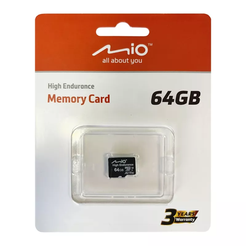 Scheda microSD MIO Flash Memory 64GB UHS-I High Endurance per registrazione continua