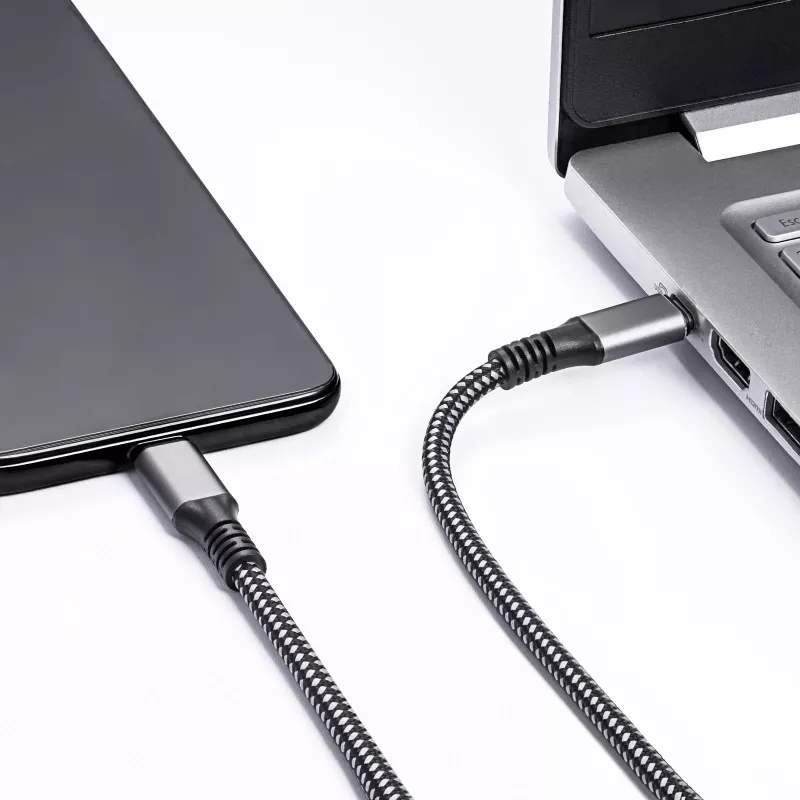 Cavo Akyga AK-USB-34 da USB-C a USB-C Thunderbolt 3, 40 Gbit/s, 100 W, 1,5 m, nero