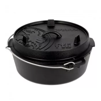 Dutch Oven Petromax ft6-t 5,5 L nero in ghisa