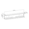 Maclean MC-904 mensola da parete o retro TV 2-in-1, max 2 kg