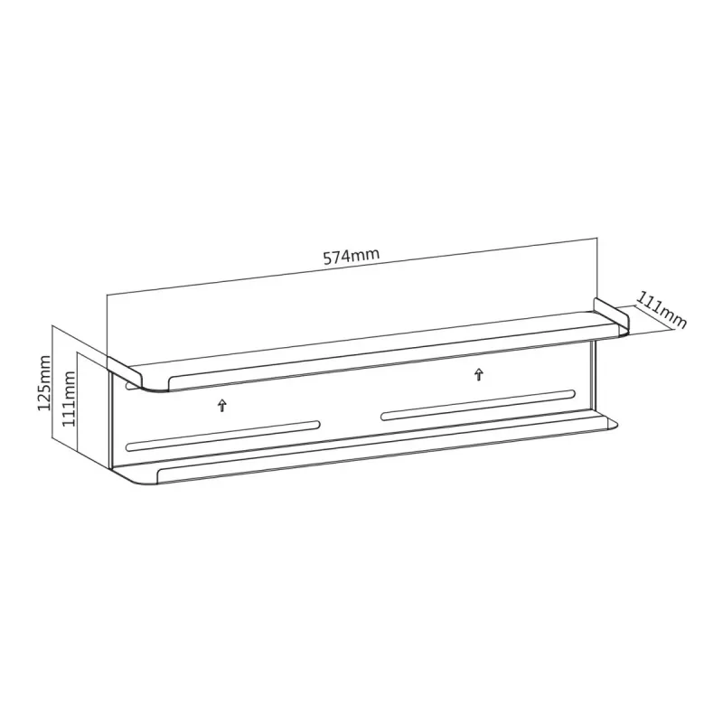 Maclean MC-904 mensola da parete o retro TV 2-in-1, max 2 kg