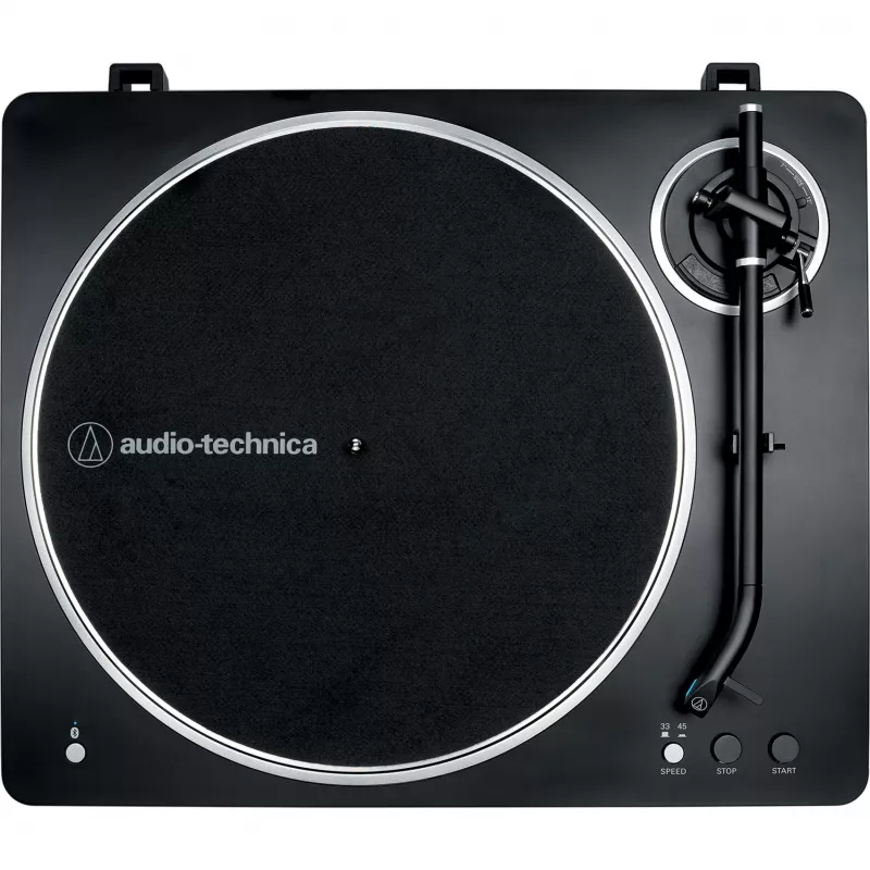 AT-LP70XBTBS, Giradischi nero/argento, preamplificatore phono integrato, Bluetooth, completamente automatico, a cinghia