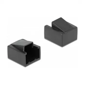 DeLOCK 86470 Copripolvere per spina RJ45, nero, 10 pz