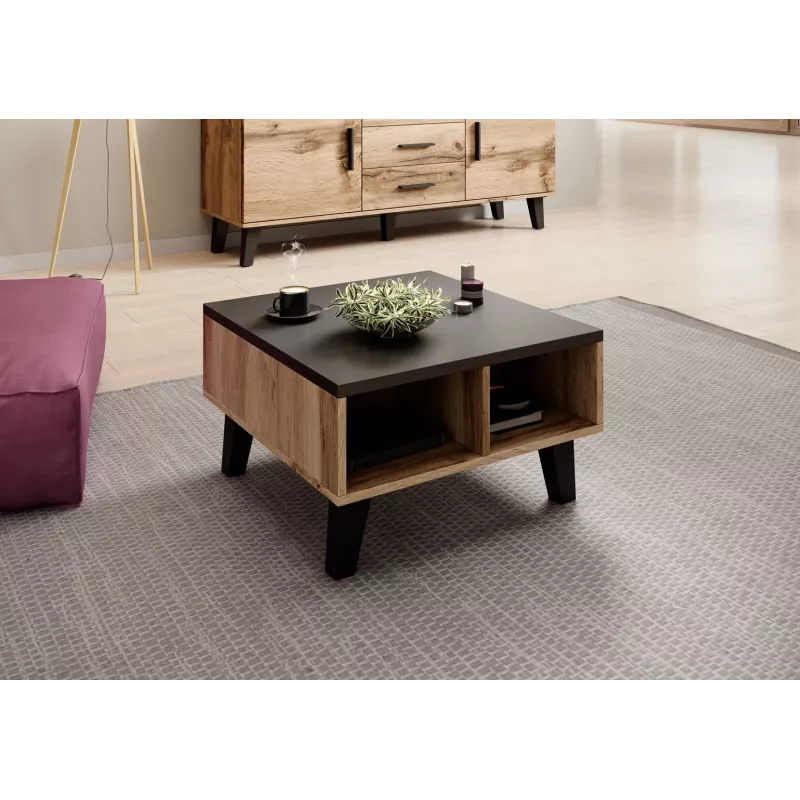 Cama LOTTA 60 Tavolino rovere Wotan/nero opaco