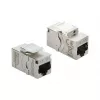 Modulo Keystone per patch panel DELOCK RJ45 Cat.6A con tappo a vite, blu