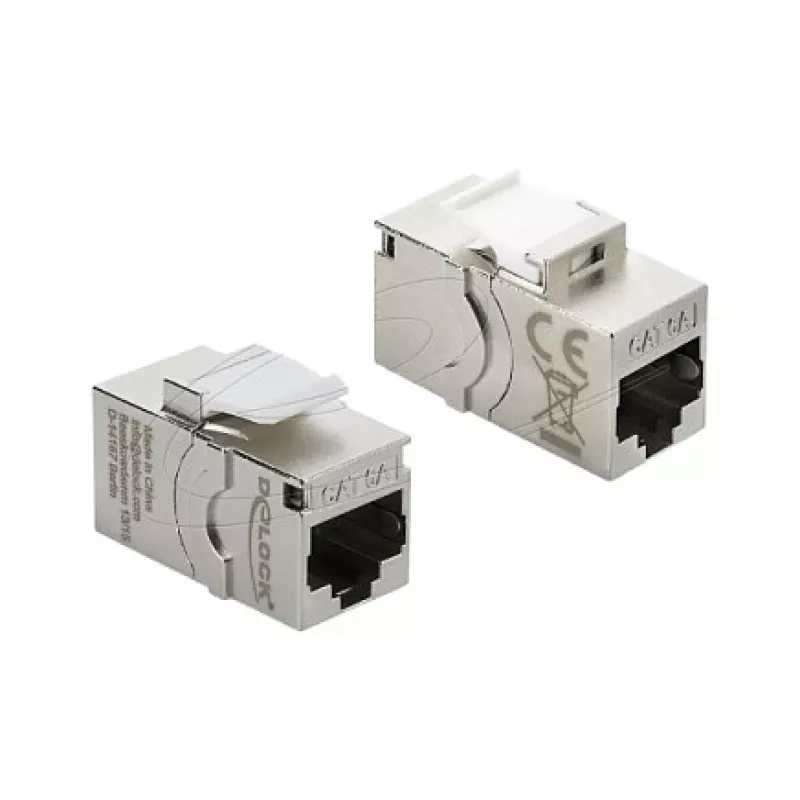 Modulo Keystone per patch panel DELOCK RJ45 Cat.6A con tappo a vite, blu
