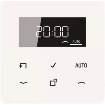 JUNG CD1750DWW timer standard con display, frontale in vetro vero
