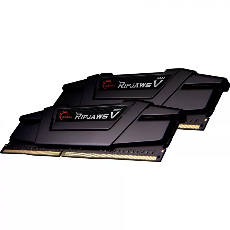 DIMM 16 GB DDR4-3600 (2x 8 GB) Dual-Kit, memoria RAM nera, F4-3600C18D-16GVK, Ripjaws V, INTEL XMP