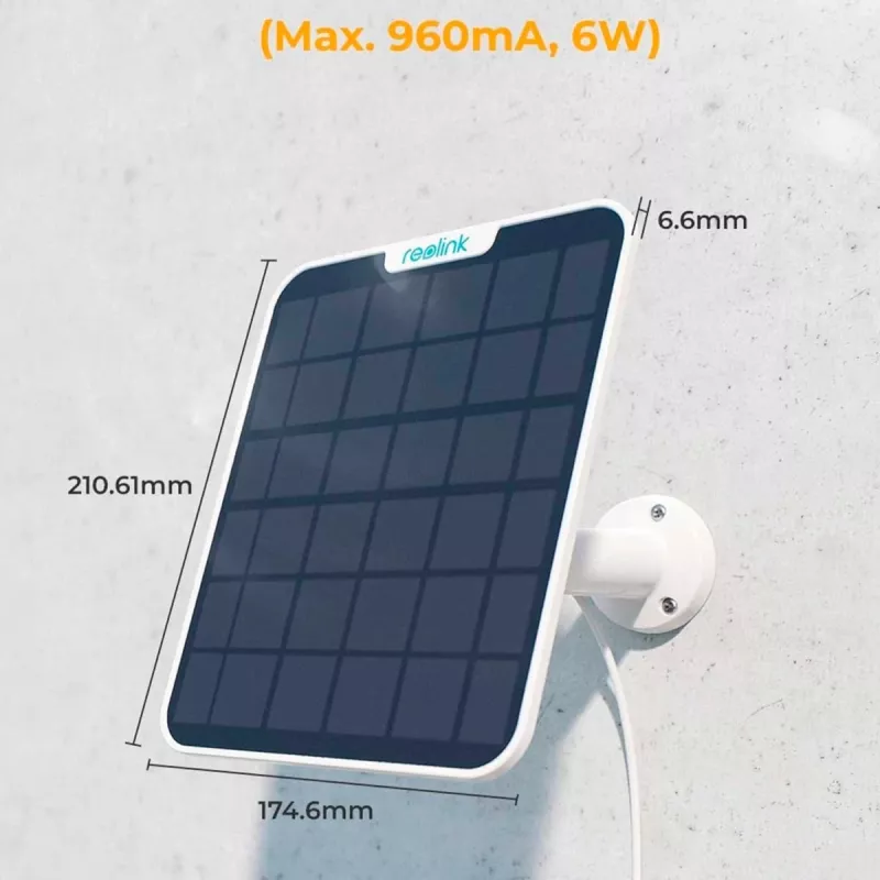 Reolink Pannello solare 2 telecamera a batteria 6W USB Type-C IP65