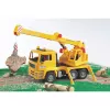 Camion con gru BRUDER MAN BR-02754, costruzione in ABS, giallo, per bambini da 4 anni (senza modulo luci e suoni)