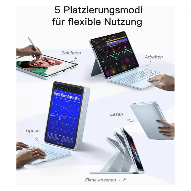 Tastiera Inateck KB04118_BLUE per iPad Air 6 Pro 12 13