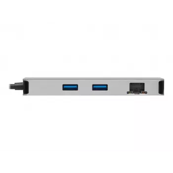 Dock USB-C Eaton Tripp Lite, doppio display - 4K 60 Hz HDMI, USB 3.2 Gen 1, hub USB-A, GbE, scheda di memoria, funzione di ricarica PD 100W, grigio - docking station - USB-C - 2 x HDMI - 1GbE (U442-DOCK