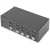 Switch KVM DIGITUS, 4 porte, doppio display, 4K, DisplayPort®