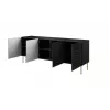 HOLE Cassettiera 190x40,5x74,5 cm nero opaco