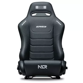Sedile a guscio racing con schienale regolabile Next Level Racing ERS3 Elite Premium — ecopelle nera, schienale reclinabile, compatibile con montaggio su cockpit e pavimento