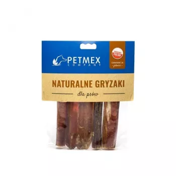 PETMEX bastoncini di pene di manzo 12 cm, 5 pezzi — snack naturale monocomponente da masticare per l'igiene dentale, 30 g ciascuno