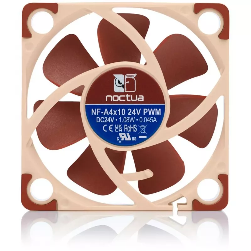 Noctua NF-A4x10 24V PWM ventola per case, 40 mm, 5000 giri/min, 19,6 dB, beige/marrone
