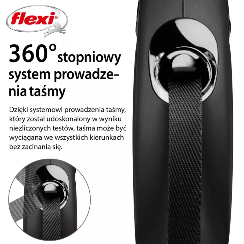 Flexi New CLASSIC 5 m nero guinzaglio retrattile per cani