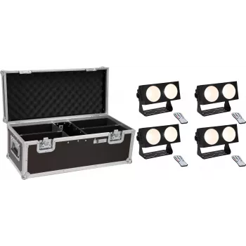 Set luci LED EUROLITE CBB-2 COB WW 4× con borsa da trasporto