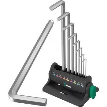 Wera 05022102001 set chiavi esagonali, forma a L, metriche, 9 pz.