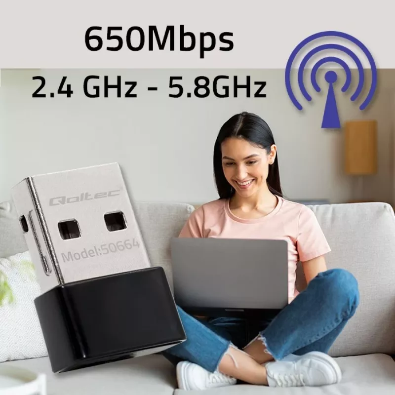 Adattatore wireless mini-USB WLAN ultra-rapido