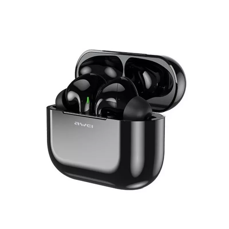 Cuffie Bluetooth 5.0 AWEI T29 TWS + stazione di ricarica nero/nero