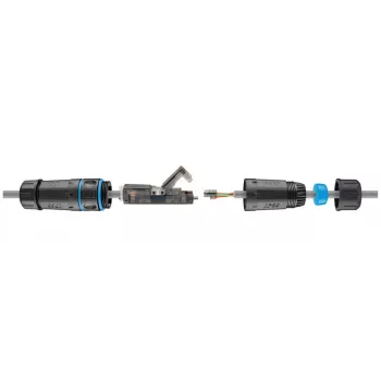 Goobay Outdoor (IP68) connettore per cavo di rete, CAT 6A non schermato, UTP – a tenuta di polvere e acqua, morsettiera per montaggio LSA (senza attrezzi) (44416)