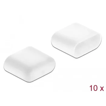 Tappi antipolvere DeLOCK connettore maschio USB Type-C 10 pezzi bianco