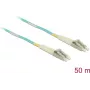 Cavo patch in fibra ottica DELOCK 80151 MMF OM3 50 m 2x LC su 2x LC colore acqua full duplex