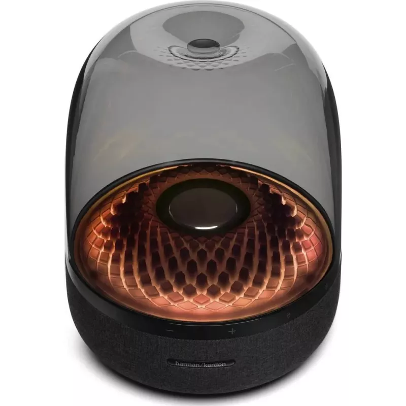 Altoparlante portatile wireless Harman/Kardon Aura Studio 4 — 100 W, 3 driver, 45–20000 Hz, nero/trasparente