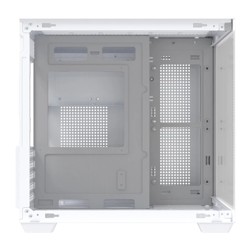 Case per computer DarkFlash B275 (bianco) compatibile Mid-Tower ATX, I/O frontale, vetro temperato