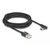 DeLOCK cavo USB 2.0 Type-A maschio a USB Type-C maschio angolare 3 m nero