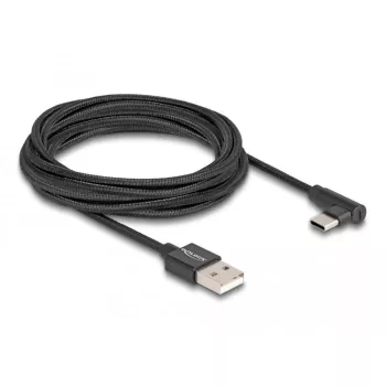 DeLOCK cavo USB 2.0 Type-A maschio a USB Type-C maschio angolare 3 m nero