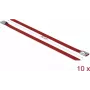 Fascette in acciaio DeLOCK 18781 rosso 200mm 10 pezzi