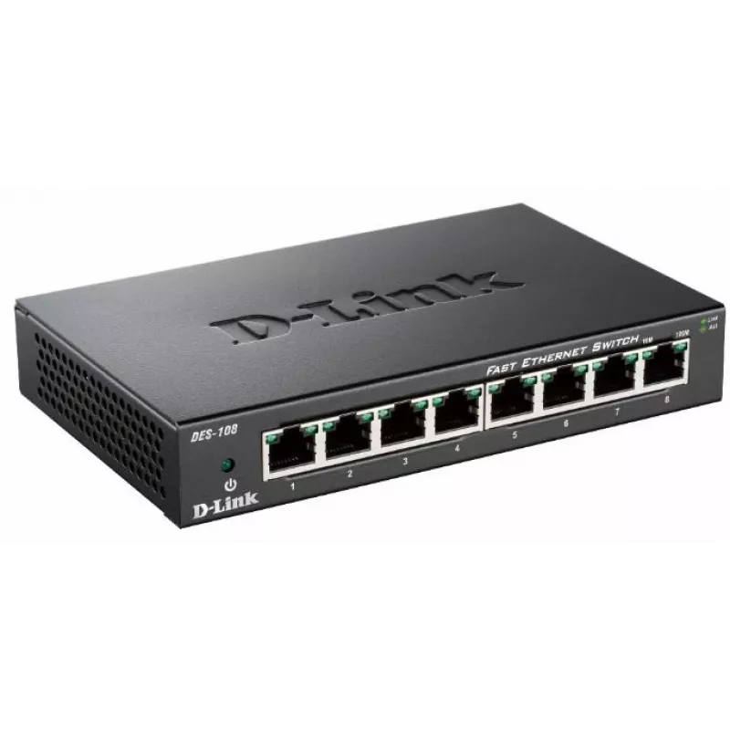 D-Link DES-108 nero